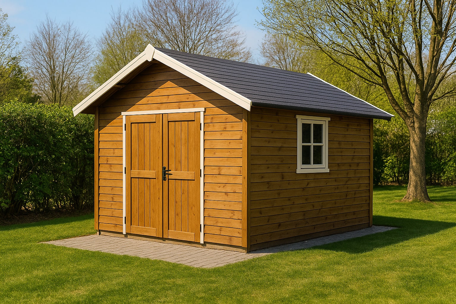 entretien d'un abri de jardin en bois