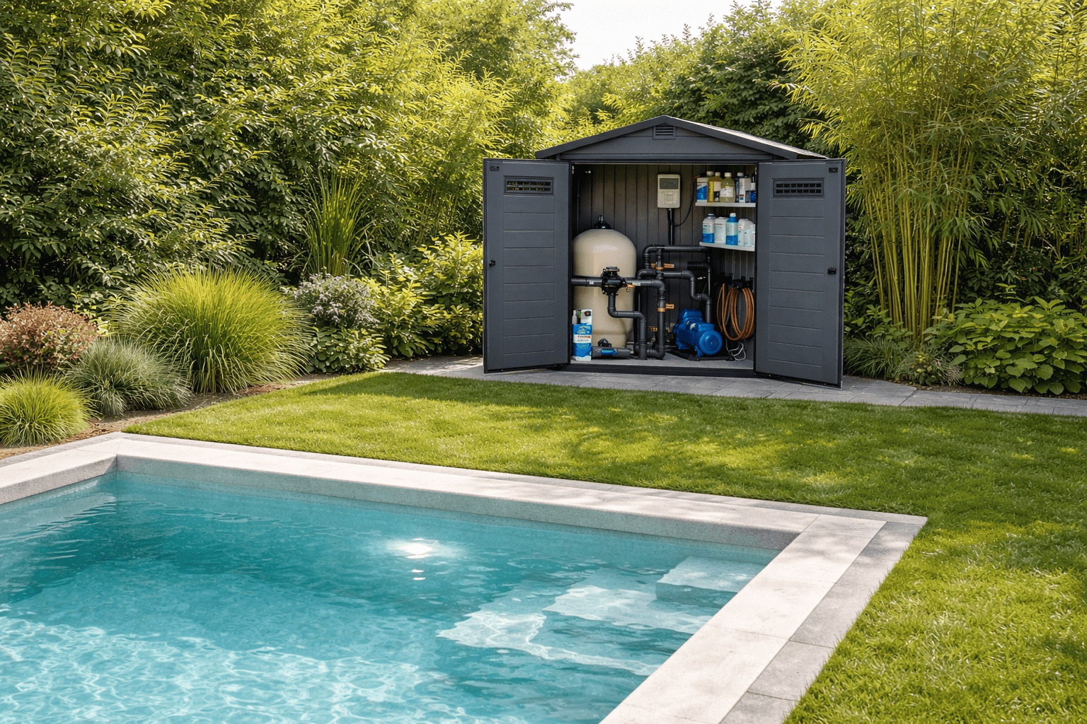 abri de jardin local technique