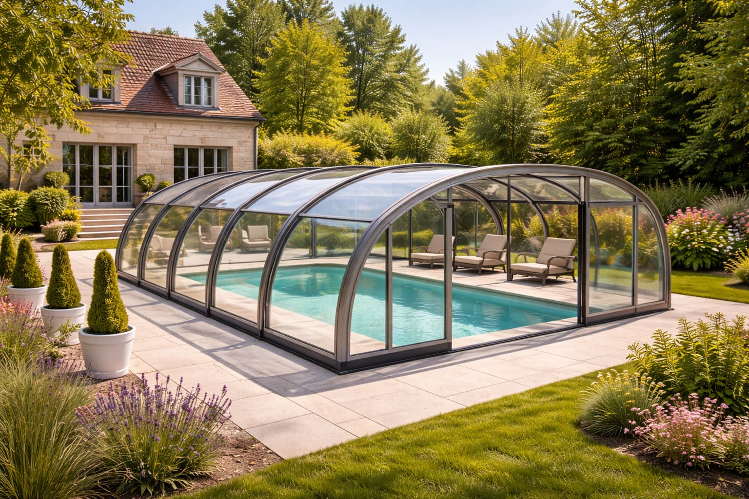 Arras abri de piscine haut