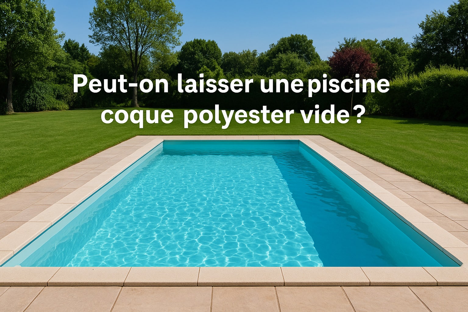 dangers d'un piscine coque polyester vide