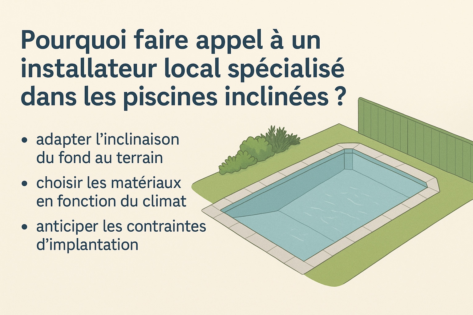installateur local specialise piscine inclinee
